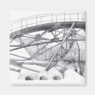Forntida fotgängarbro magnet