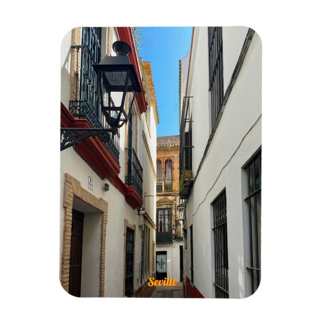 Forntida gata i Sevilla, Spanien, resa Magnet (Vertikal)