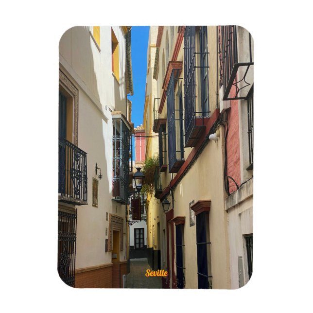 Forntida gata i Sevilla, Spanien, resa Magnet (Vertikal)