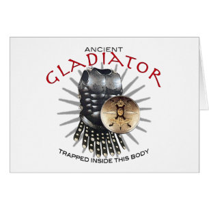 Forntida Gladiator Hälsningskort