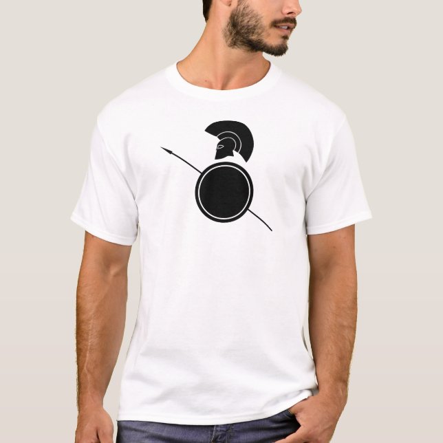 Forntida grekisk krigare t-shirt (Framsida)
