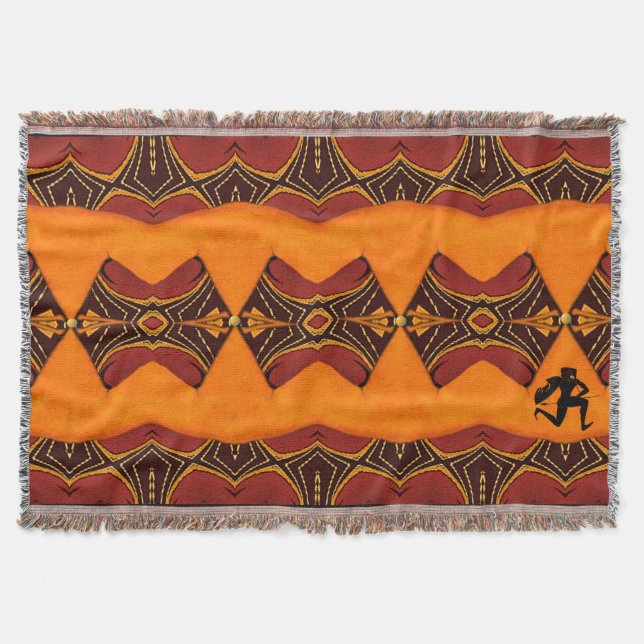 Forntida grekisk krigare utformad bomullskastfilt mysfilt (Framsidan)