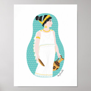 Forntida grekisk Matryoshka-affisch Poster