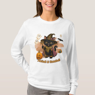 Forntida & Hemsökt - Söt egyptisk katt Halloween T Shirt