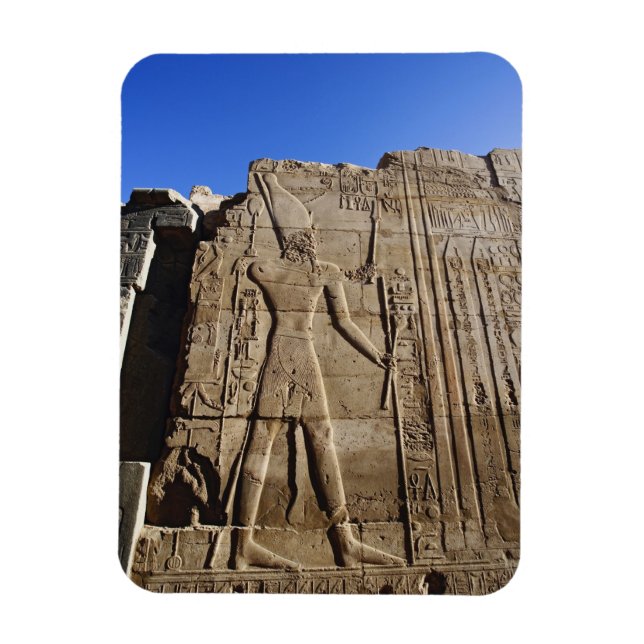 Forntida hieroglyfer på vägg, Karnaktemplet, Magnet (Vertikal)