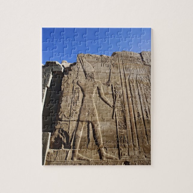 Forntida hieroglyfer på vägg, Karnaktemplet, Pussel (Vertikal)