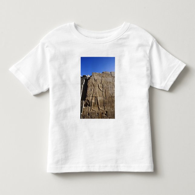 Forntida hieroglyfer på vägg, Karnaktemplet, T Shirt (Framsida)