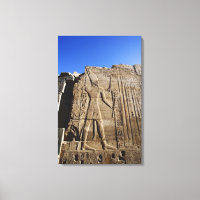 Forntida hieroglyfer på vägg, Templet i Karnak,