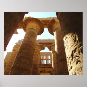 Forntida hieroglyphics för det egyptenKarnak Poster