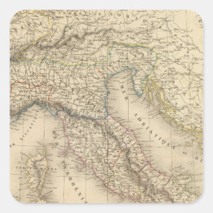 Forntida italien 3 fyrkantigt klistermärke