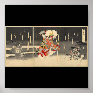 Forntida japansk målning circa 1898 poster
