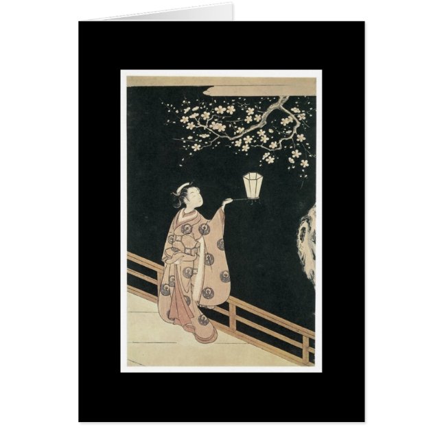 Forntida japanskt konstkort hälsningskort (Framsidan)