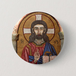 Forntida Jesusmosaik Knapp