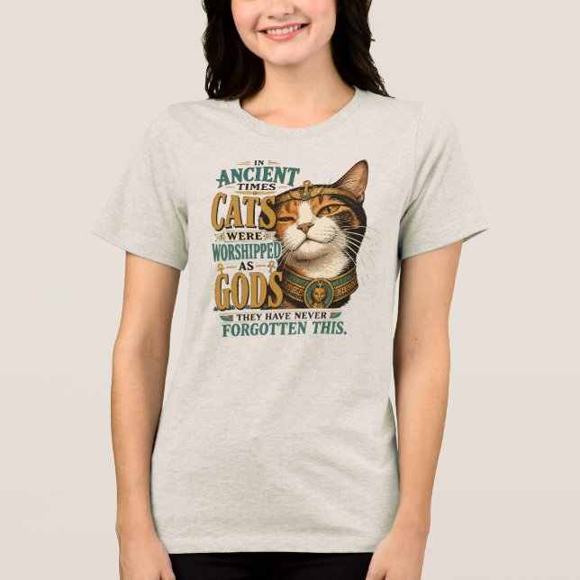 Forntida Kalicokatt Attityd T Shirt (Framsida)