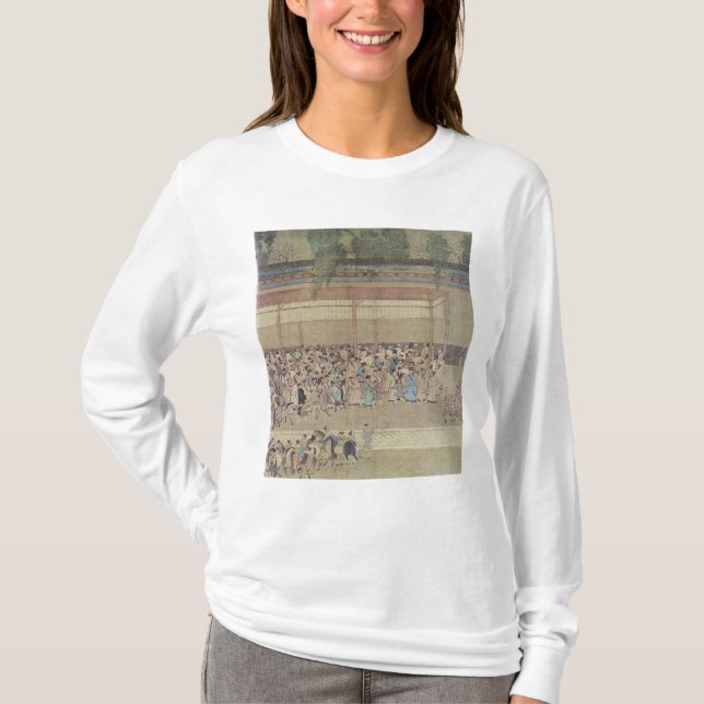 Forntida kinesisk väntande undersökning t-shirt (Framsida)