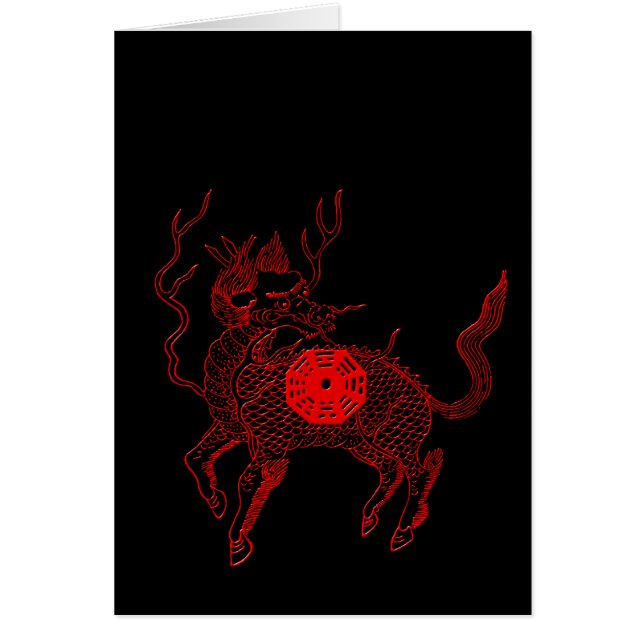 Forntida kinesiska auspicious morsor för hälsningskort (Framsidan)