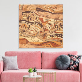 forntida klippkonst canvastryck