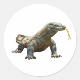 Forntida Komodo-drake Indonesien Heritage-klisterm Runt Klistermärke