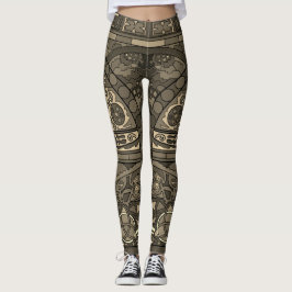 Forntida konst inspirerade 011 Sepia Leggings