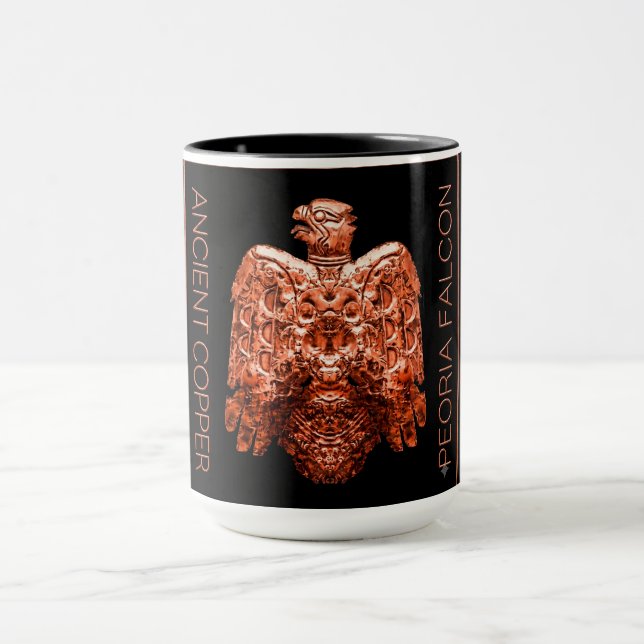 Forntida Koppar Peoria Fågel Fenix Återställd kaff (Center)