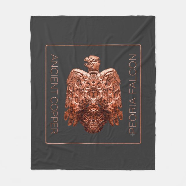 Forntida Koppar Peoria Fågel T-shirt Fleecefilt (Framsidan)