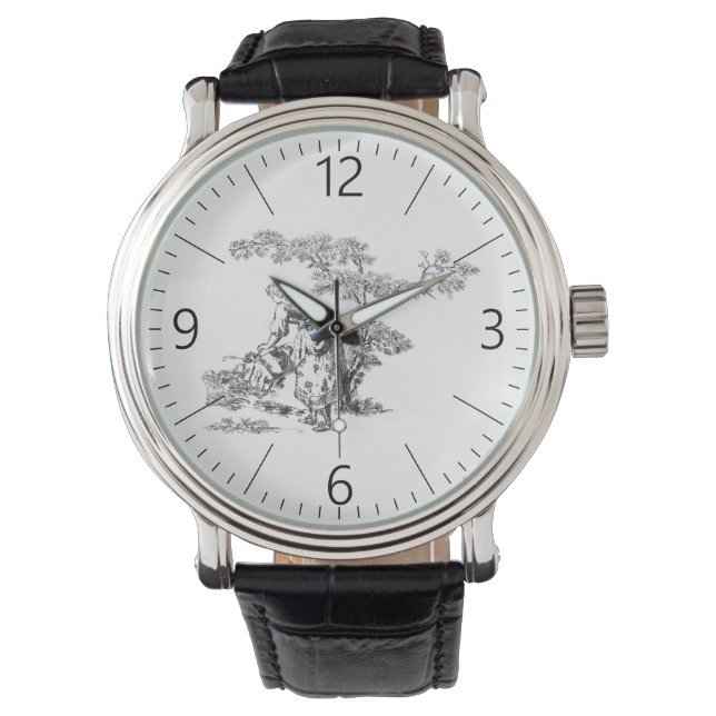 Forntida lantlig konstverk armbandsur (Framsida)