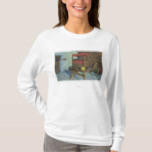 Forntida Lombardy Poplarträd och franskt slott Tee Shirt