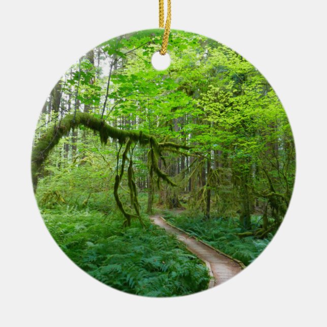Forntida lundar-ledstig i Olympic nationalpark Julgransprydnad Keramik (Framsidan)