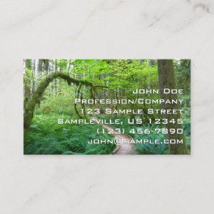 Forntida lundar-ledstigen vid Olympic National Par Visitkort