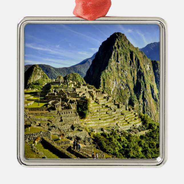 Forntida Machu Picchu, sista tillflykten för den Julgransprydnad Metall (Framsidan)