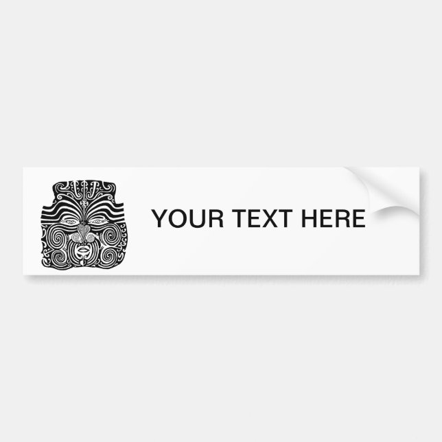 Forntida Maori Moko stam- tatueringdesign Bildekal (Framsidan)