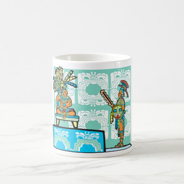 Forntida Maya Kung och Krigare Kaffemugg (Skapare uppladdad)