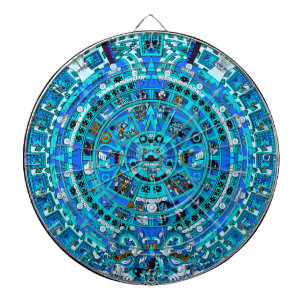 Forntida MayaDartboard - Mayan Aztec kalenderkonst Piltavla