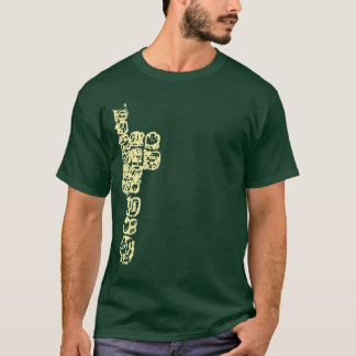 Forntida Mayan Hieroglyphsskjorta T-shirt