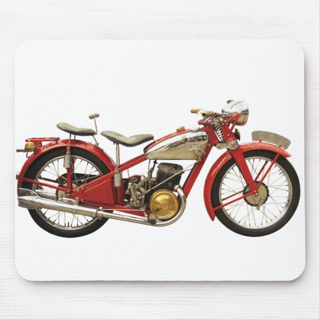 Forntida motorcykel musmatta (Framsidan)