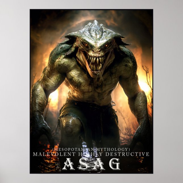 Forntida odjur och varelser: Asag II Affisch (Framsidan)