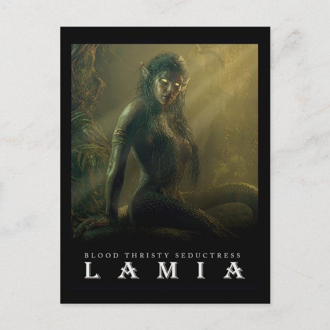 Forntida odjur & varelser: LAMIA vykort (Framsida)
