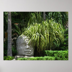 Forntida Olmec huvud 2 Poster