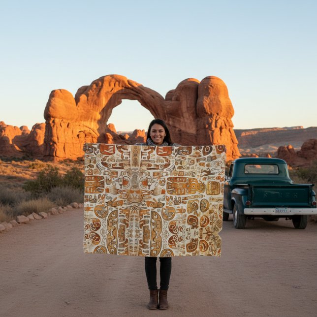 Forntida Petroglfkonst  Fleecefilt (Skapare uppladdad)