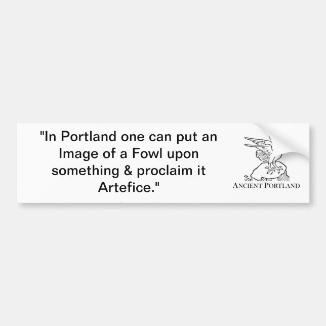 Forntida Portland bildekal (Framsidan)