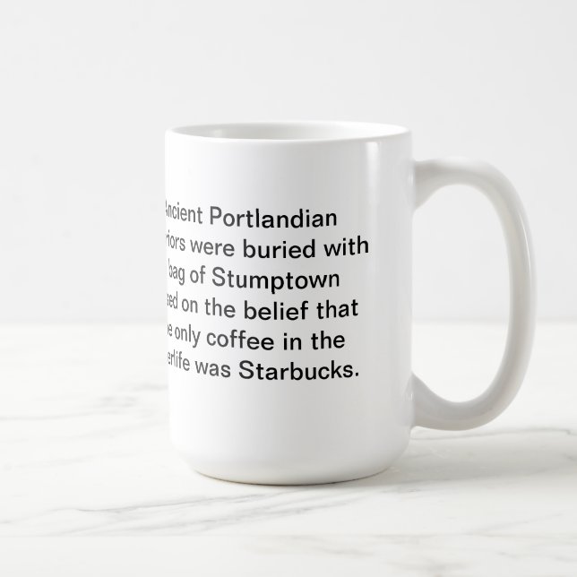 Forntida Portland kaffemugg: Begrava mig med Kaffemugg (Höger)