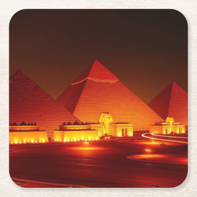 Forntida pyramider underlägg papper kvadrat (Framsidan)