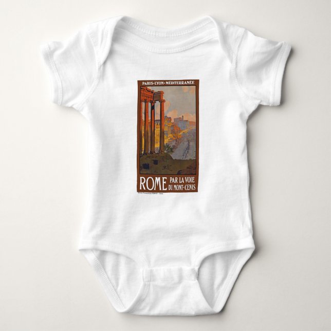 Forntida Rom Resa Reklam Målning Tee Shirt (Framsida)