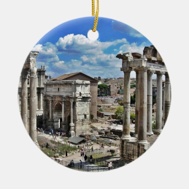 Forntida Rome Julgransprydnad Keramik (Framsidan)