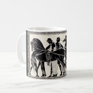 forntida romersk manar och hästar kaffemugg
