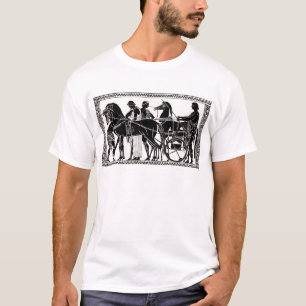 forntida romersk manar och hästtryck tee