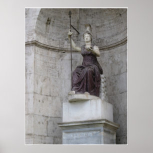 Forntida romersk staty i italien poster