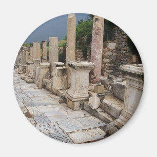 Forntida romersk väg i staden av Ephesus, Turkiet Magnet