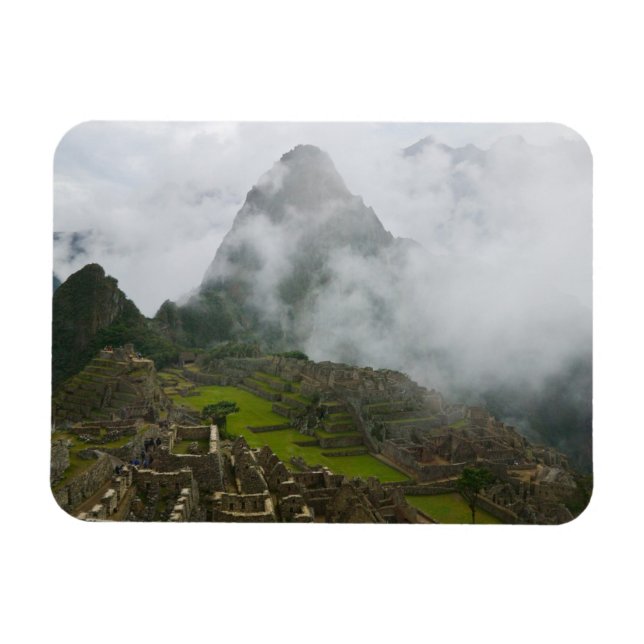 Forntida ruiner av Machu Picchu med Anderna Magnet (Horisontell)
