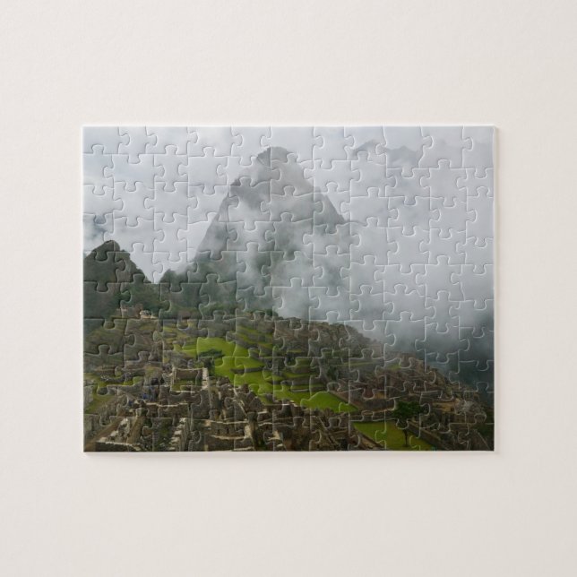Forntida ruiner av Machu Picchu med Anderna Pussel (Horisontell)